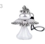 Přívěsek Anděl pro štěstí k zavěšení - 3 bílá