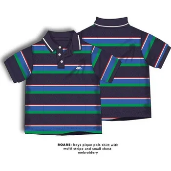 Tričko chlapecké Polo s krátkým rukávem, Minoti, Roar 5, kluk - 74/80 | 9-12m