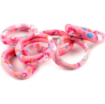 Gumičky do vlasů - 2 růžová sv. jednorožec