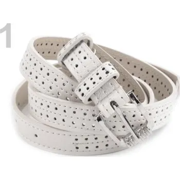 Opasek Dámský pásek 2x115cm děrovaný - 1 White