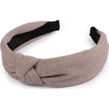 Čelenka do vlasů s uzlem textilní - 1 béžová