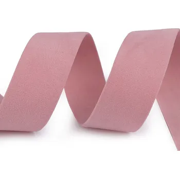 Stuha Semišová stuha velvet oboustranná šíře 25 mm METRÁŽ - 57 pudrová