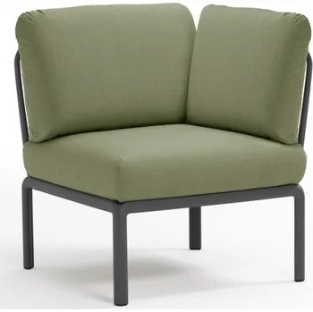 Zahradní pohovka Nardi Poltrona Komodo rohová ANTRACIT - JUNGLA Sunbrella