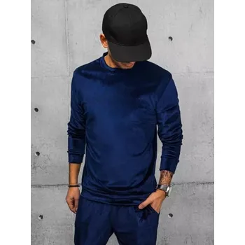 Pánská mikina Buďchlap Velurová mikina v granátové barvě