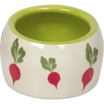 Miska pro psa Nobby RADISH keramická miska pro hlodavce zeleno-bílá 8 x 4,5 cm