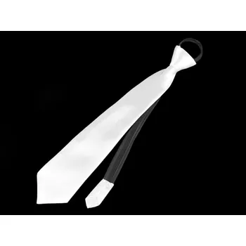 Kravata Stoklasa Saténová párty kravata jednobarevná bílá