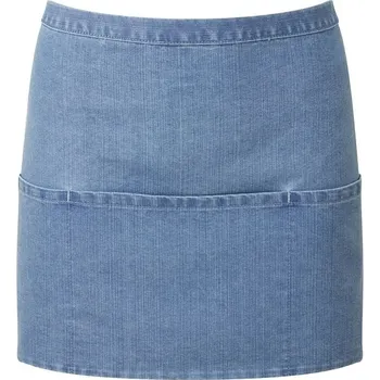 Gastro oděv Premier Workwear Krátká číšnická zástěra s kapsami - Modrý denim