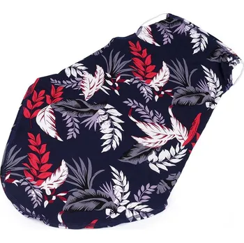 Šála Šátek včetně roušky 2v1 vzorovaný - 15 modrá jemná červená