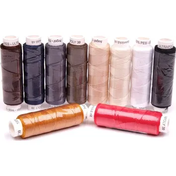 Nit Obuvnická nit ULTRAPOLY 50m mix barev BALENÍ 10 KUSŮ