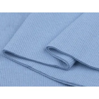 Elastický bavlněný náplet žebrovaný - tunel 16x80 cm - 39 (164) modrá světlá