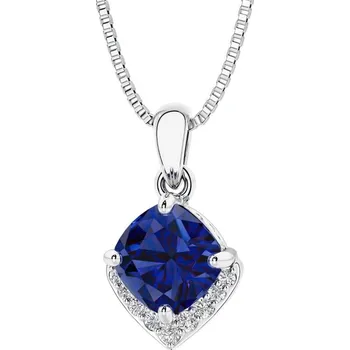 Přívěsek Stříbrný přívěsek se simulovanými safíry Frida