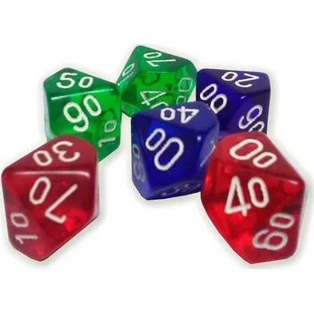 Příslušenství k deskovým hrám Chessex Kostka 10 stran procentuální průhledná