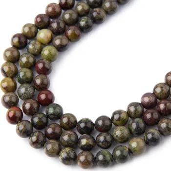 Drahý kámen Korálky z minerálu Jaspis dračí krev 4 mm