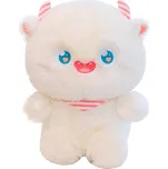 PlushThis Bílý plyšový příšerák s růžovým šmrncem Mini 53cm