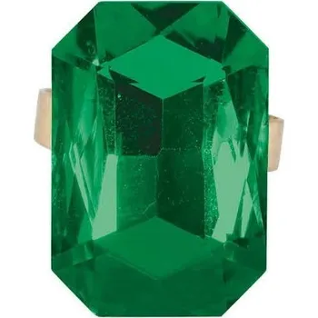 Karnevalový doplněk Prsten s velkým kamenem Barva: Zelená