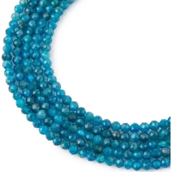 Dětské navlékací korálky Korálky z minerálu Apatit AAA 4 mm broušené