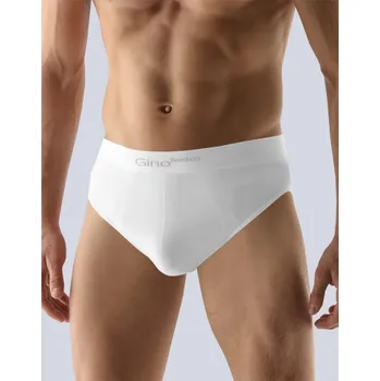 Slipy Pánské slipy se širším bokem, širší bok, bezešvé, jednobarevné Bamboo PureLine 51003P - bílá - S/M