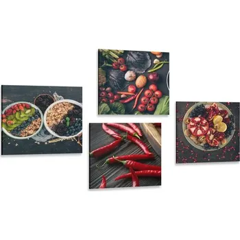 Obraz Dovido Set obrazů delikátní občerstvení
