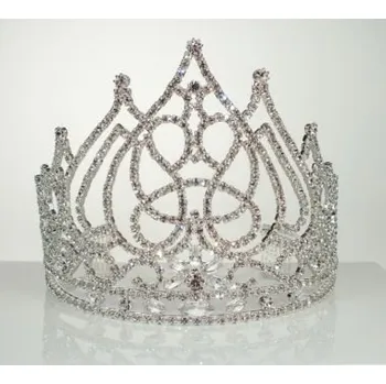 Ozdoba do vlasů Korunky do vlasů - Korunky svatební - 5806-0060 - S00 - Krystal - stříbrná galvanizace