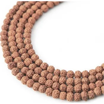 Korálek Korálek ze semínka Rudraksha přírodní nebarvený 4 mm