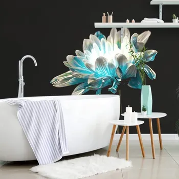 Tapeta Dovido Samolepící tapeta sedmikráska na černém pozadí