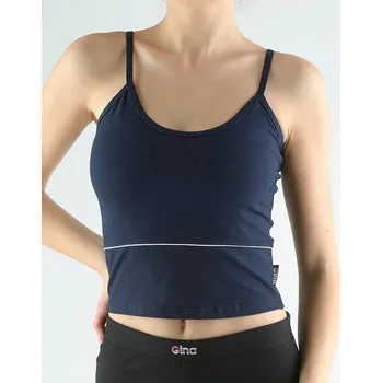 Dámské tílko, širší ramínka, šité 98001P - lékořice bílá - S