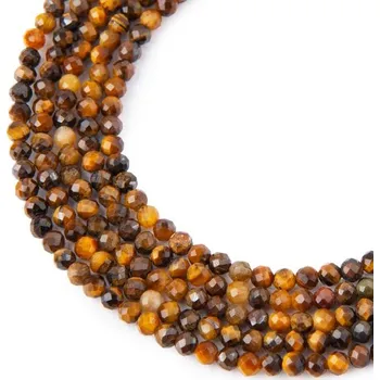 Dětské navlékací korálky Korálky z minerálu Tygří oko 4 mm broušené