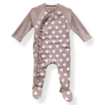 Kojenecký overall Lili Royal Baby Overal s volánkem Love BÉŽOVÁ - 68