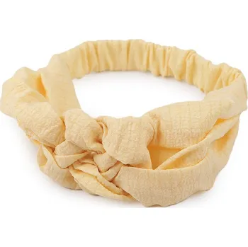 Čelenka Látková čelenka pin-up jednobarevná - 1 žlutá světlá