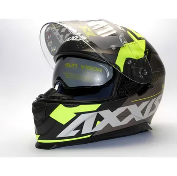 Helma na motorku AXXIS Integrální helma EAGLE SV DIAGON Matná Fluo - Velikost M