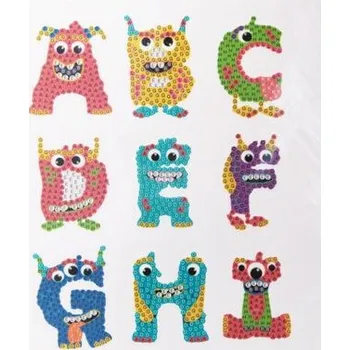 kreativní sada Diamantové malování sada samolepek s písmenky 36ks