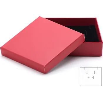 Dárková krabička Dárková krabička na šperk červená 83x83x25mm