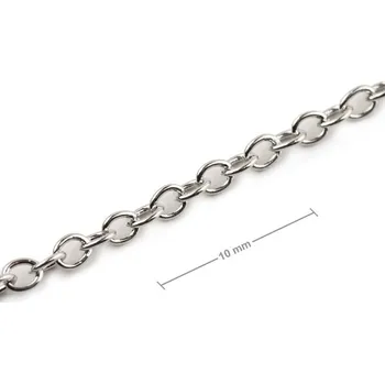 Řetízek Bižuterní řetízek v metráži s 2,5 mm okem v barvě platiny