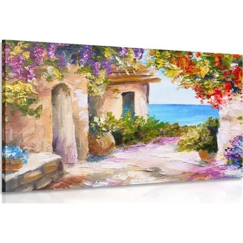 Obraz Dovido Obraz letní pobřežní domek