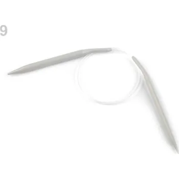 Nástroj na niť a příze Kruhové jehlice č. 9; 10 - 9 mm stříbrná