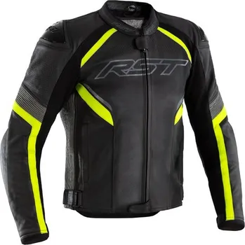 Moto bunda RST Pánská kožená bunda RST SABRE AIRBAG CE / JKT 2529 - žlutá fluo - 42