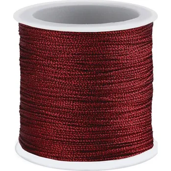 Příze Lurexová šňůra / briliantový motouz vánoční - 5 bordó sv.