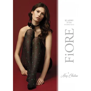 Dámské punčochy Fiore punčocháče G5976 Be Merry 40DEN - černá, XL