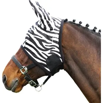 Koňská maska proti hmyzu Maska proti mouchám Euroriding Zebra