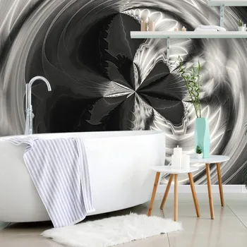 Tapeta Dovido Tapeta umělecká abstrakce v černobílém