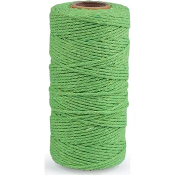 Příze Bavlněná příze macrame / háčkovací - 7 zelená sv.