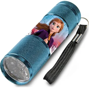 Dětské svítidlo Dětská hliníková LED baterka Ledové Království Anna Hliník, Plast, 9x2,5 cm