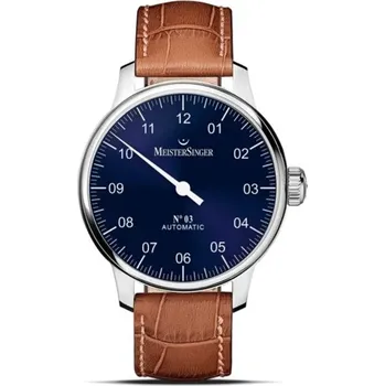 Hodinky MeisterSinger N°03 AM908 - Světle hnědý kožený řemínek + 5 let záruka a dárek ZDARMA