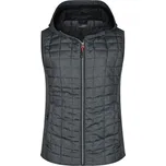 James & Nicholson (Daiber) Dámská prošívaná vesta JN767 - Šedý melír / antracitový melír | M