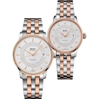 Hodinky SET Mido Baroncelli Signature M037.407.22.031.01 a M037.207.22.036.01 + 5 let záruka a dárek ZDARMA