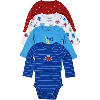 Kojenecké oblečení body kojenecké 4pack, s dlouhým rukávem, Pidilidi, PD1004, kluk - 56/62 | 0-3m