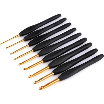 Jehla na filcování Háček na háčkování se silikonovou rukojetí 9ks MIX VELIKOSTÍ - mix variant