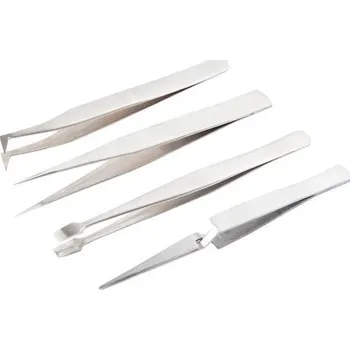 Příbor Extol Sada pinzet z nerezové oceli 4ks