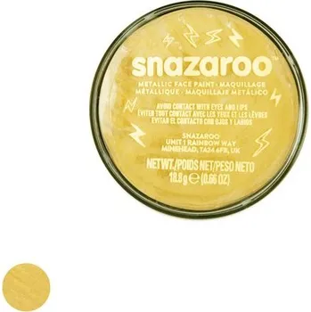 Výtvarná barva Snazaroo barva na obličej metalická v barvě zlata 18ml