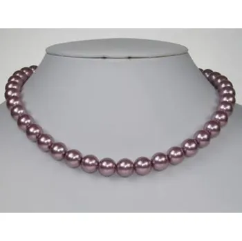 Náhrdelník Náhrdelníky bižuterie - Náhrdelníky z korálků a perel - 4801-0014 - S07 - Světle fialová - stříbro